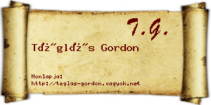 Téglás Gordon névjegykártya