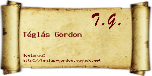 Téglás Gordon névjegykártya