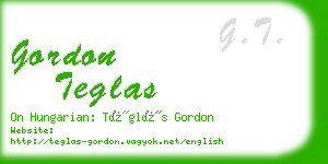 gordon teglas business card
